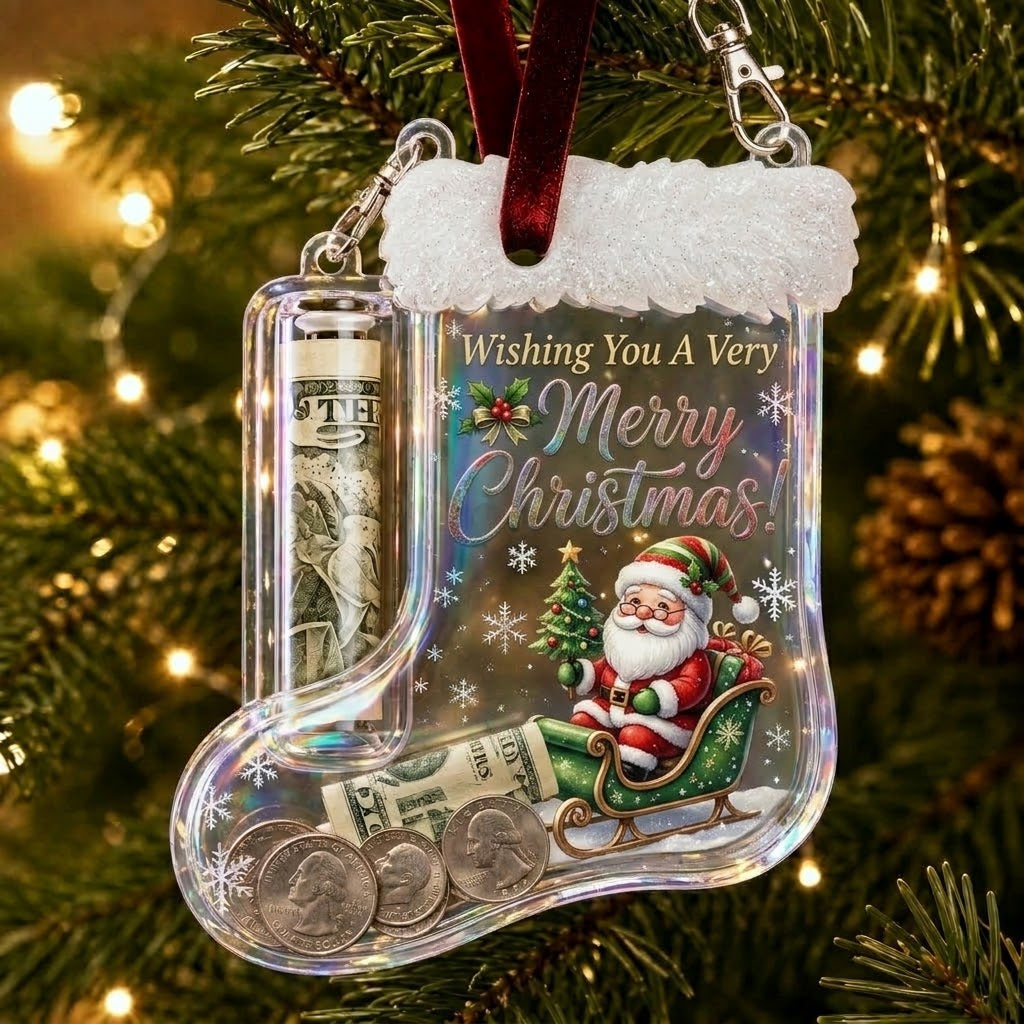 🔥LAST DAY 70% OFF-Christmas Stocking Money Holder Ornament