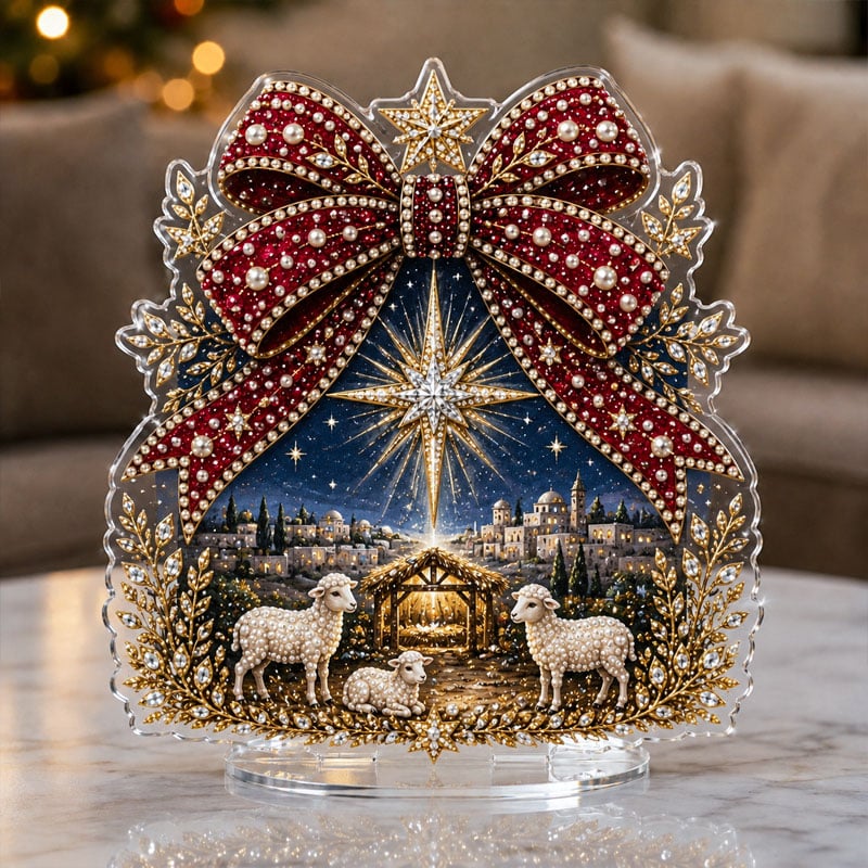 🎁 Last Day70% OFF--Christmas Bow Crystal Diamond Painting DIY Table Decor Kit