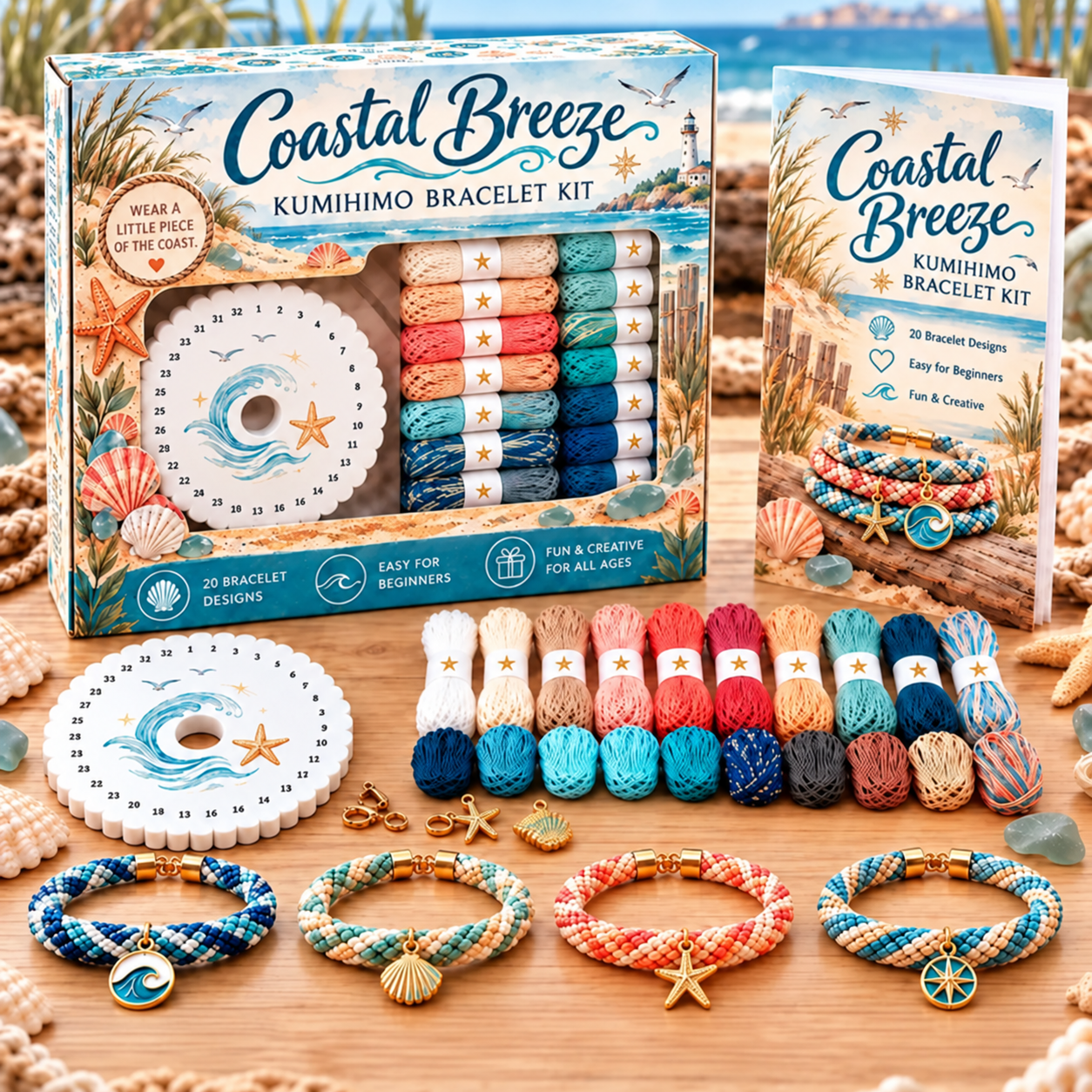 🔥 LAST DAY 70% OFF -✨Beginners Friendily🌸Cottage Garden Kumihimo Bracelet Making Kit – DIY Braided Friendship Bracelets & Creative Gift Set