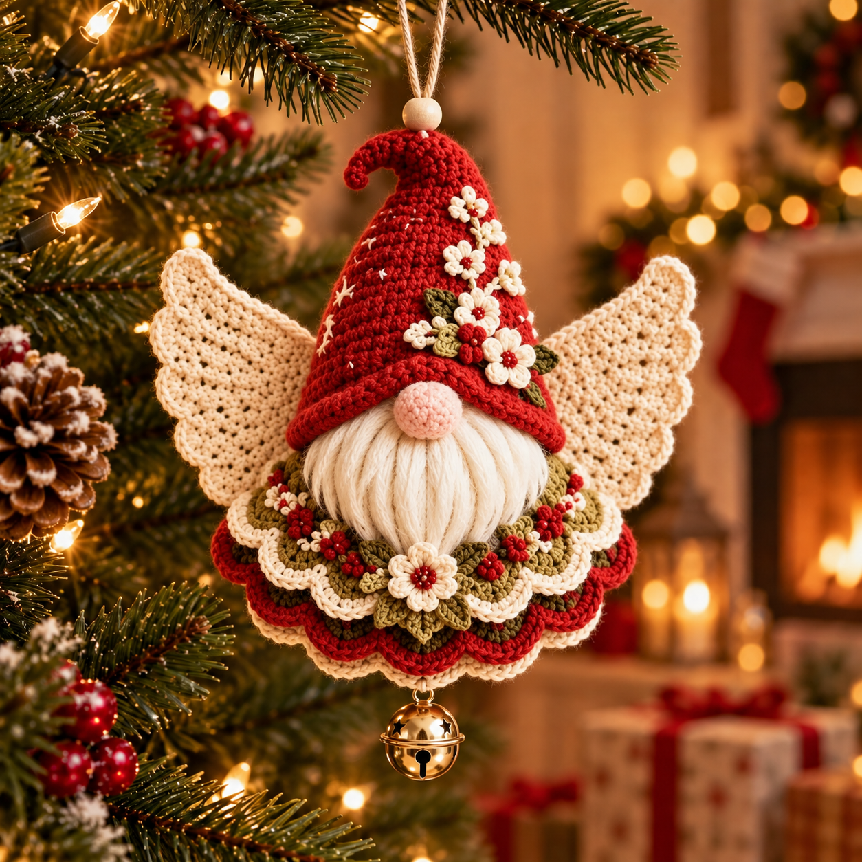 🎄  Last Day 70% OFF –  DIY Crochet Christmas Angel Ornament Kit – Make, Hang & Treasure✨