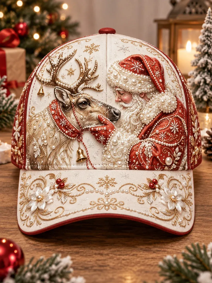 ⏳ Last Day 70% OFF – 🧢🎄 Premium Christmas Embroidered Baseball Cap | Festive Design, Adjustable Fit & Holiday Comfort