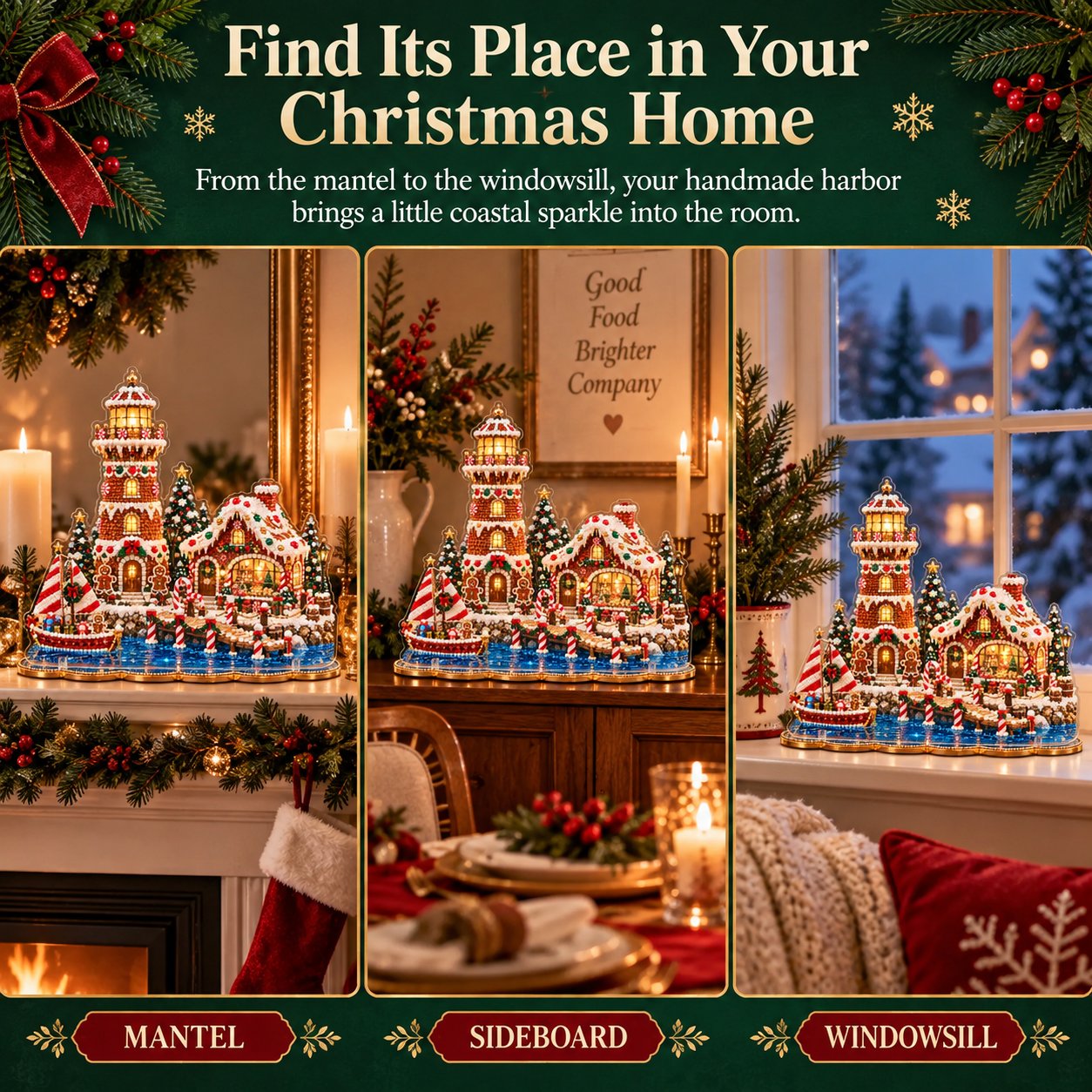 🎄 LAST DAY 70% OFF – Premium 2D Pearl Christmas Lighthouse Diamond Painting Art Kit | Luxury Flocked Canvas with Scratch-Resistant Non-Fading Pearl Beads DIY Holiday Decor 🎅⛄️❄️