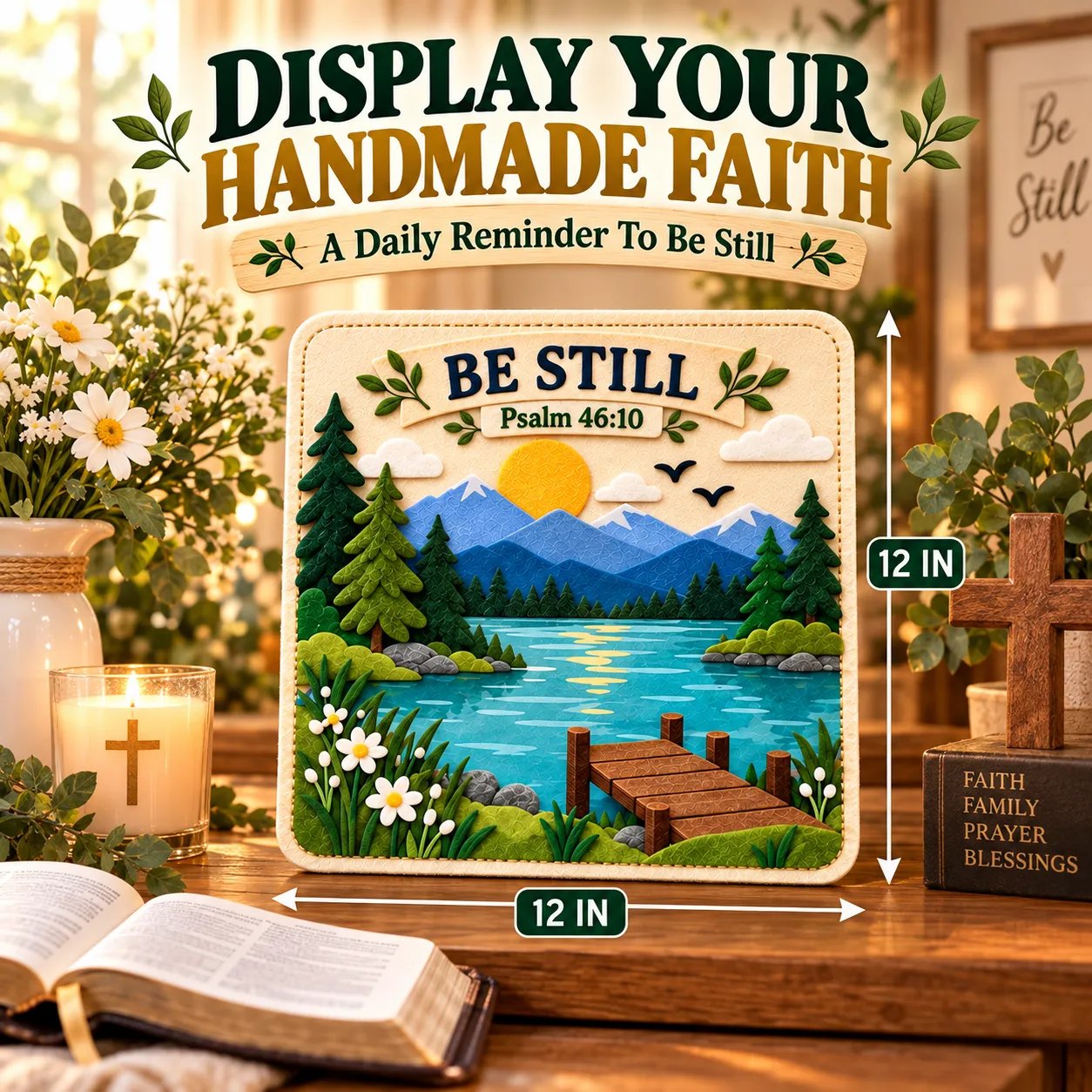 Bible verse felt art as a meaningful craft gift