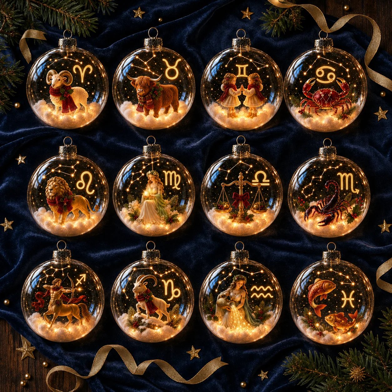 ⏳ Last Day 70% OFF – ✨ Lighted Zodiac Christmas Ornament | 12 Astrology-Inspired Designs with Warm Golden Glow, Constellation Details & Personalized Star Sign Style 🎄