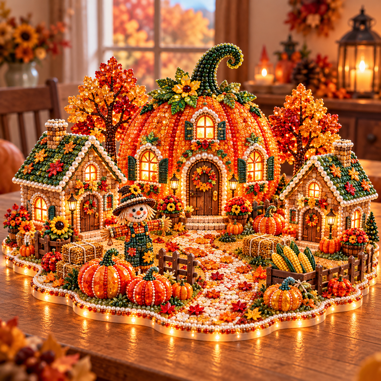 🔥 Holiday Sale: 60% Off 🍂 DIY Sparkling Autumn Village — 3D Diamond Art Decoration Kit