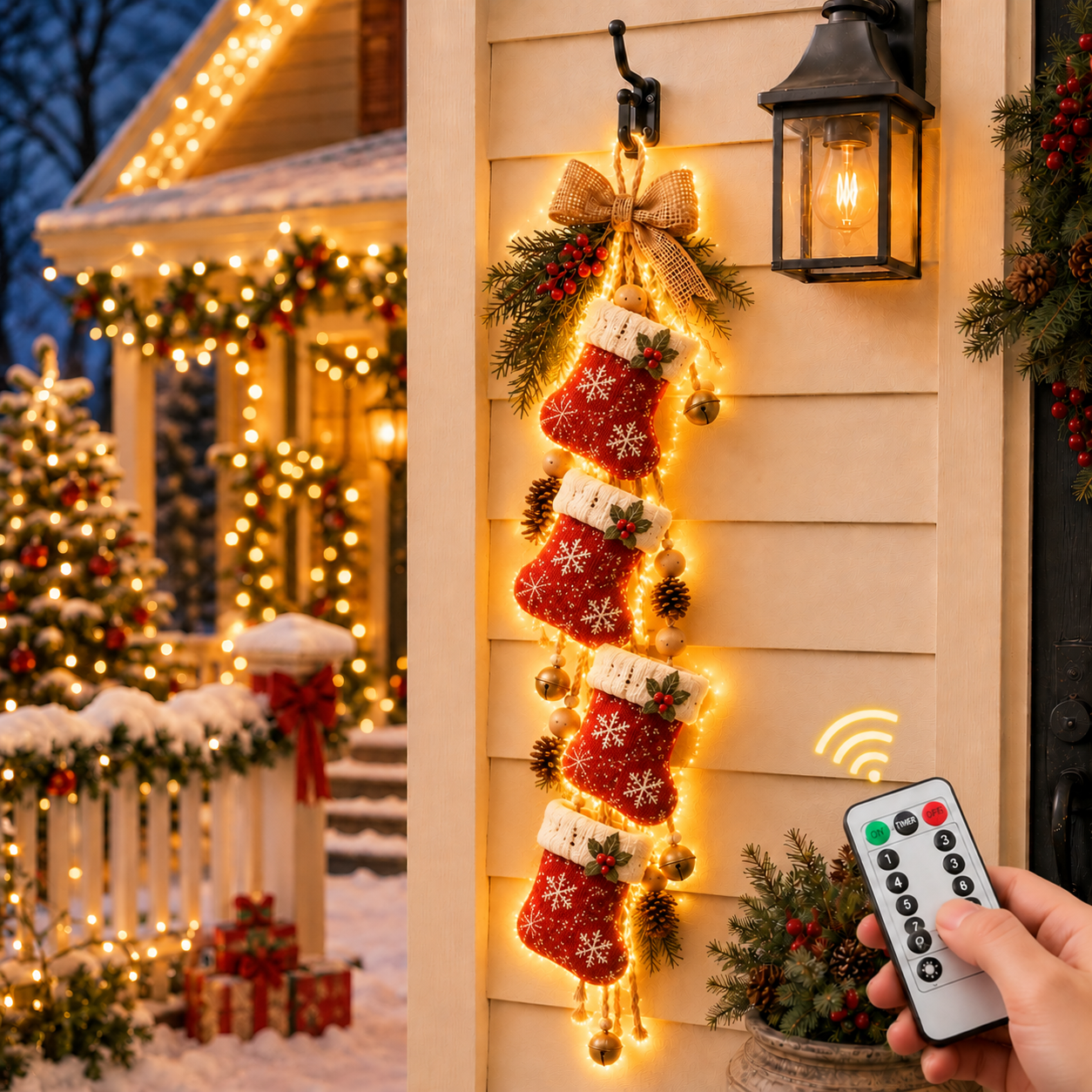 🎄 A Little Christmas Hug Lighted Garland ❤