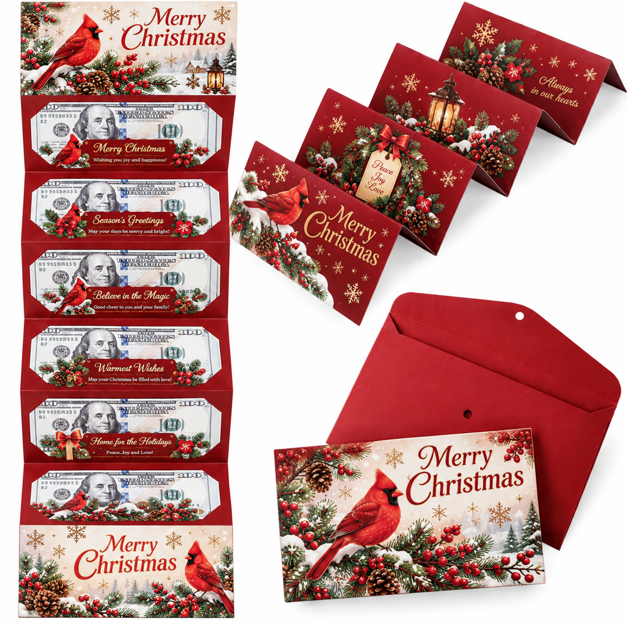 🎅 Last Day70% OFF-🎄 Fold-Out Christmas Money Gift Card