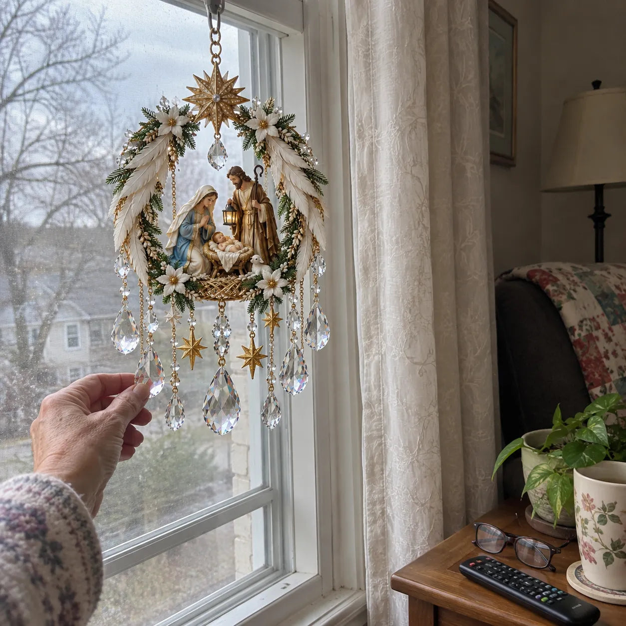 ✝️ Last Day 70% OFF – Christian Crystal Suncatcher | 5 Faith-Inspired Window Designs with Cascading Rainbow Crystals ✨