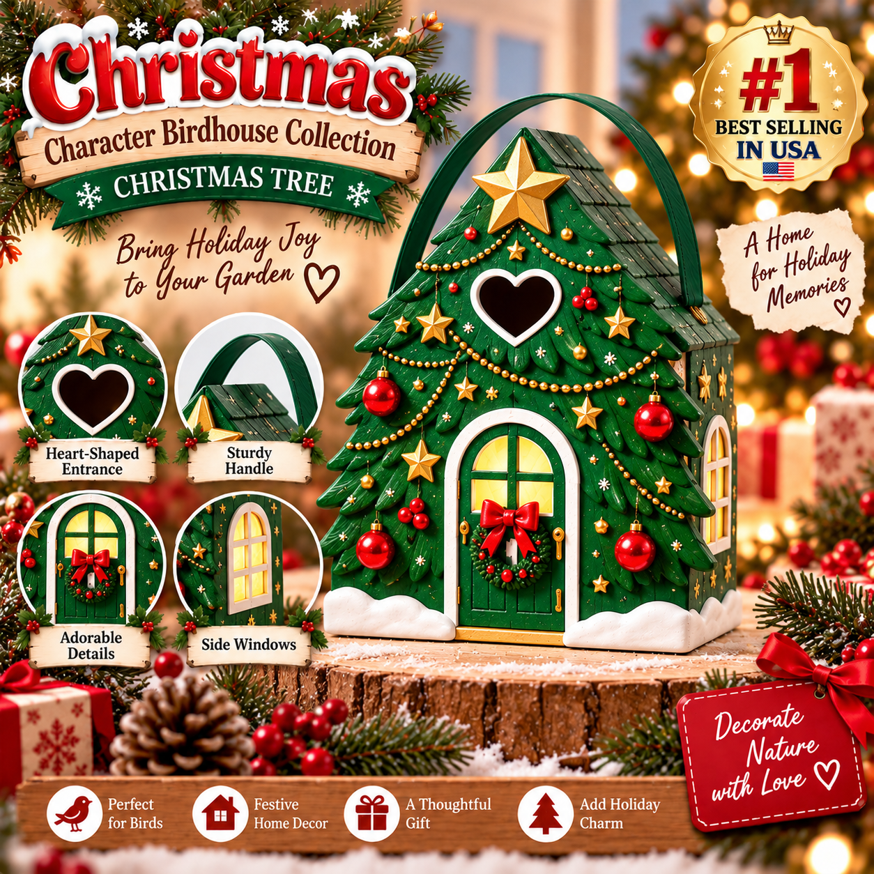 🏠🎄 Christmas Cottage Handle Gift Box — 5 Festive Designs, House‑Shaped Packaging with Carry Handle