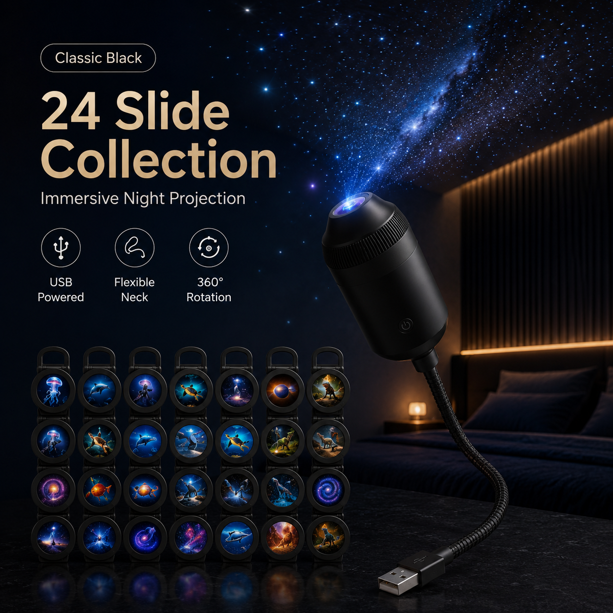 🔥 Last Day 57% OFF 🌌 HD Smart 5D Holographic Night Light Projector