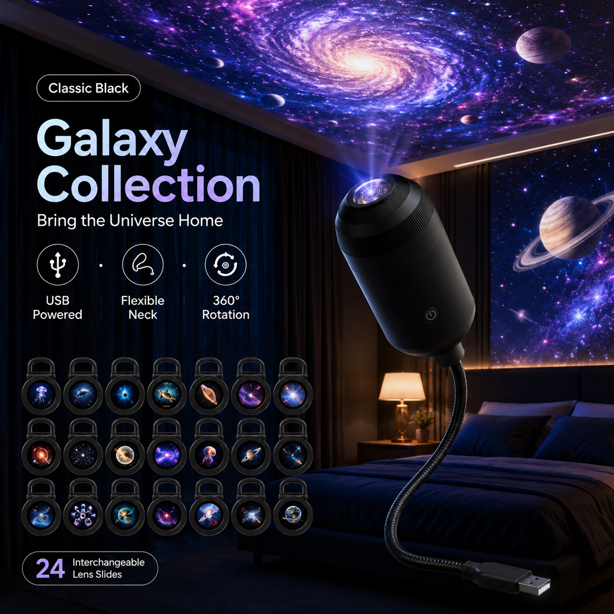 🔥 Last Day 57% OFF 🌌 HD Smart 5D Holographic Night Light Projector