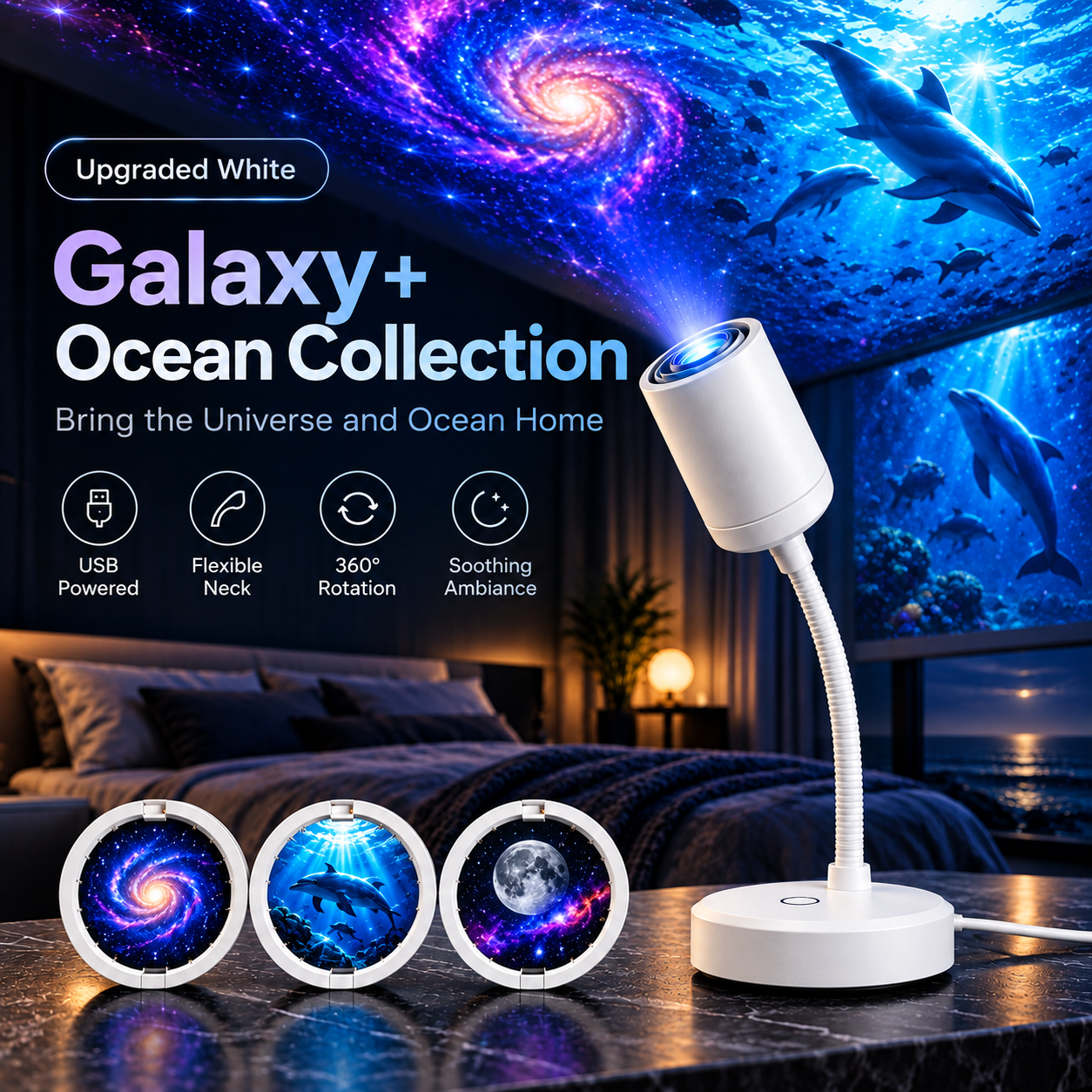 🔥 Last Day 57% OFF 🌌 HD Smart 5D Holographic Night Light Projector