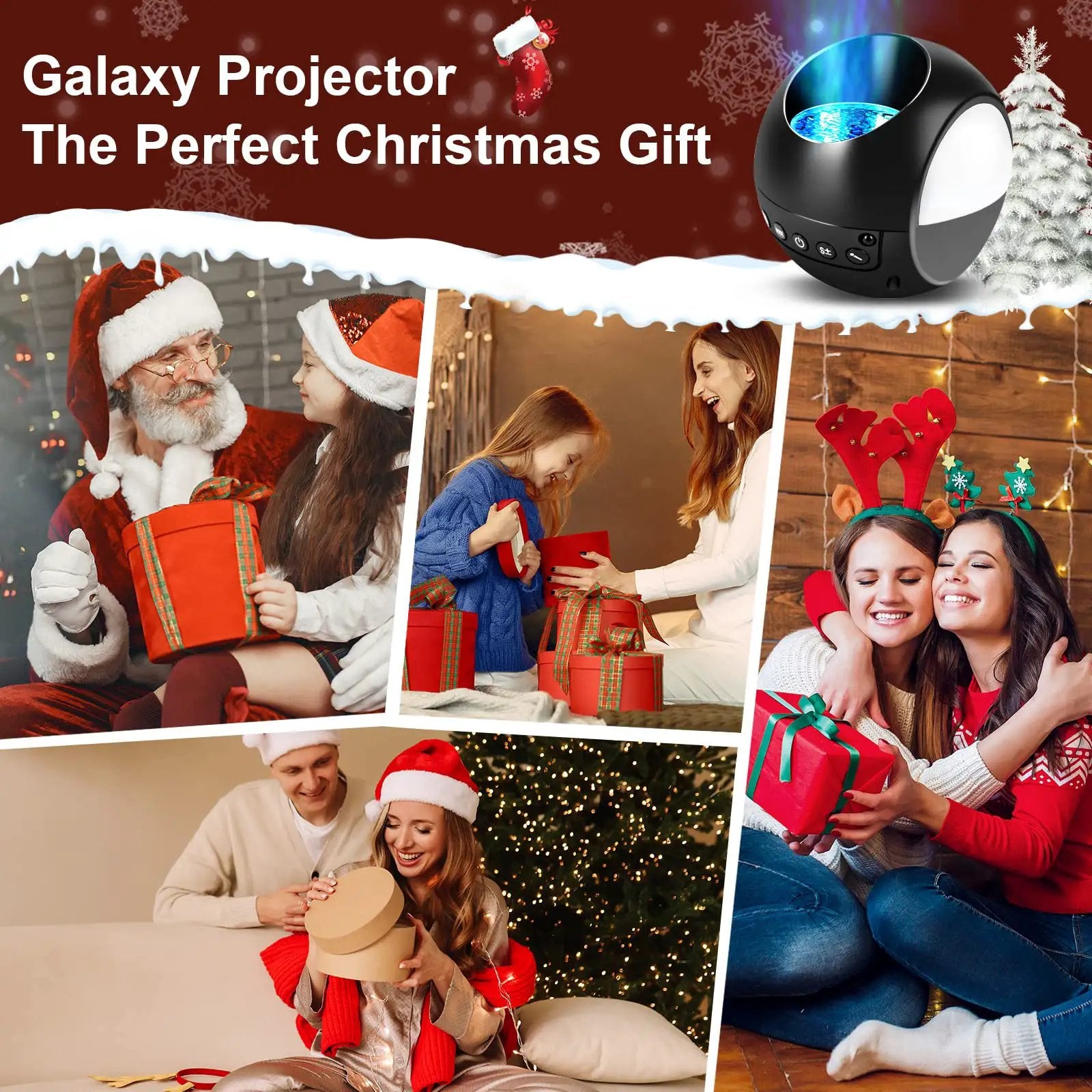 Star Projector Galaxy Light 3D Aurora Night Sky Projector, 4 In 1 Multifunction With Remote
