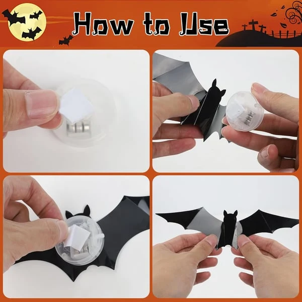 🎁🔥 3D Bat Light Design LED Decorations