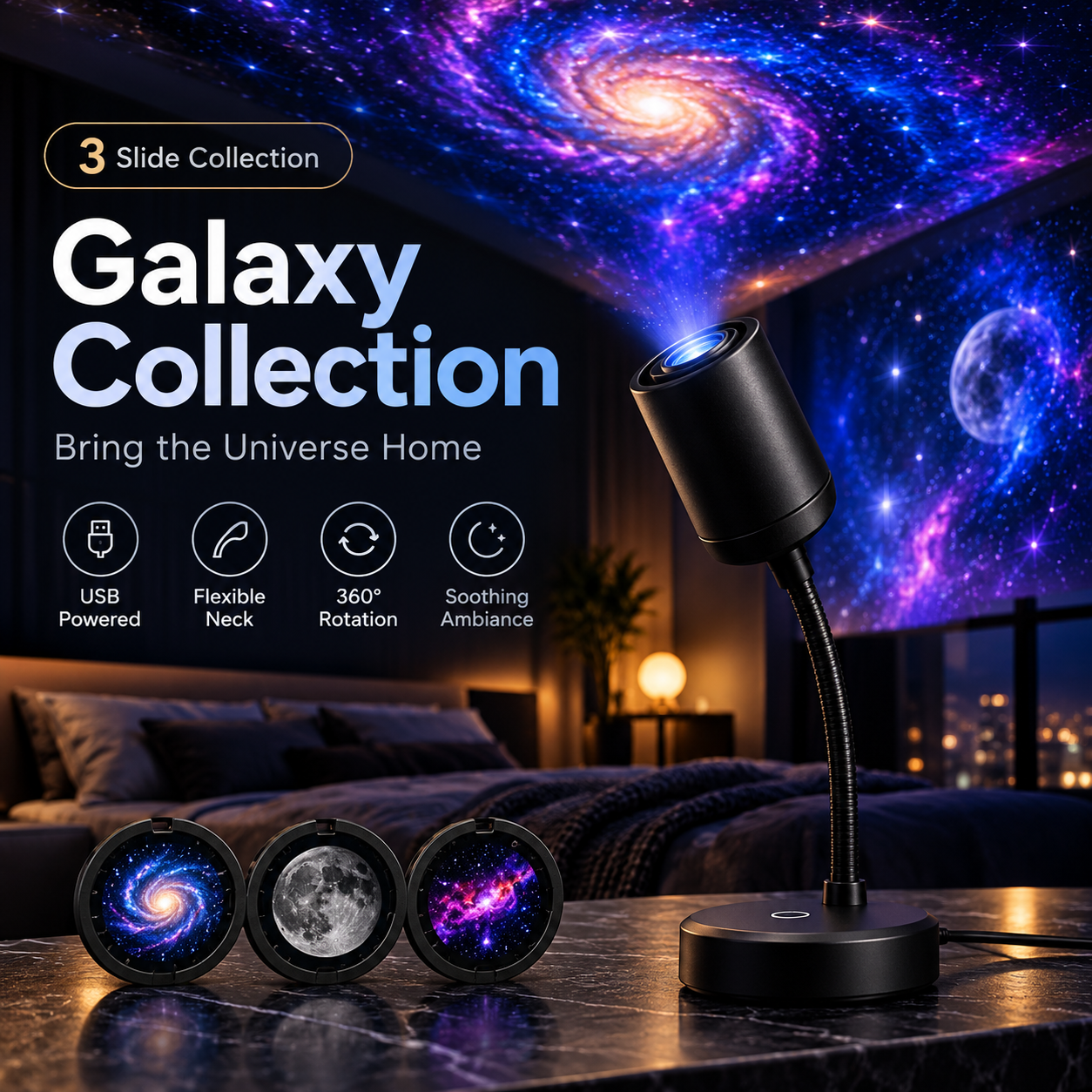 🔥 Last Day 57% OFF 🌌 HD Smart 5D Holographic Night Light Projector