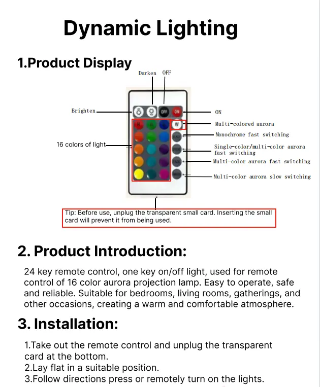 16-Color Round Lamp withControl