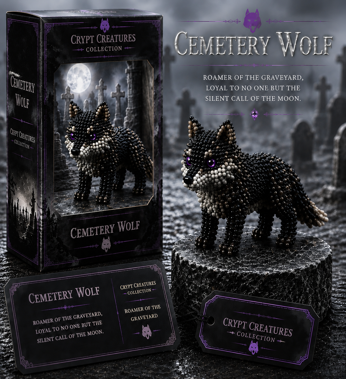 🔥LAST DAY：BUY 3 GET 1 FREE 🐈‍⬛ Create Your Own Crypt Creatures – 12 Dark Fantasy Collectibles!
