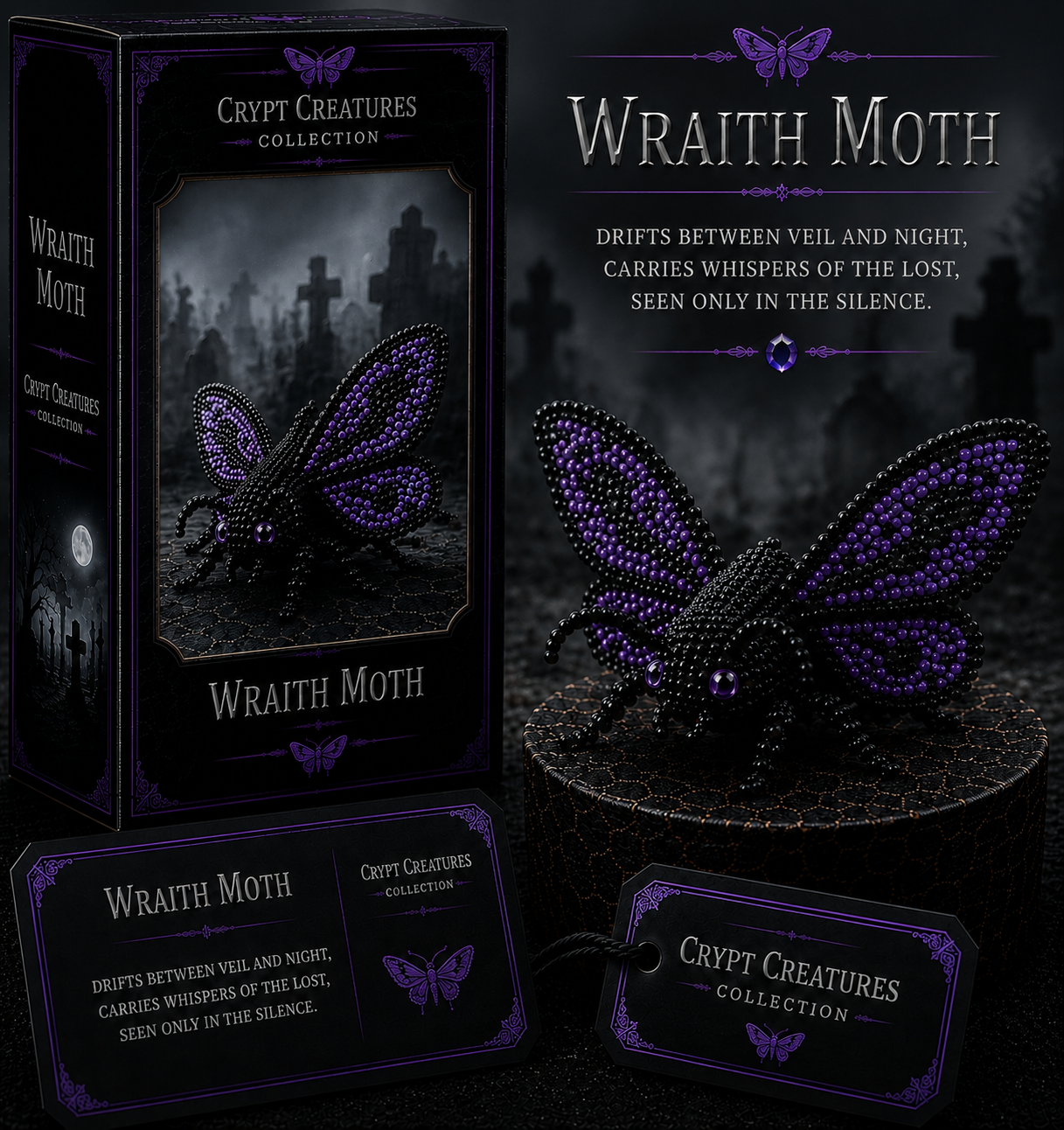 🔥LAST DAY：BUY 3 GET 1 FREE 🐈‍⬛ Create Your Own Crypt Creatures – 12 Dark Fantasy Collectibles!