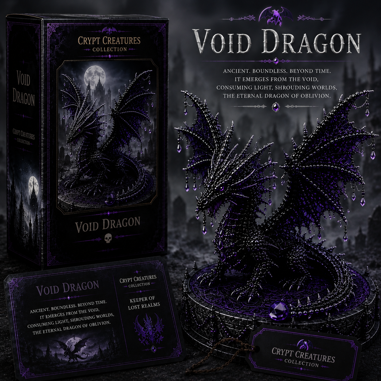 🔥LAST DAY：BUY 3 GET 1 FREE 🐈‍⬛ Create Your Own Crypt Creatures – 12 Dark Fantasy Collectibles!