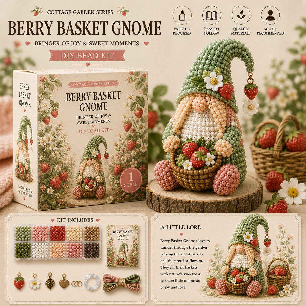 🔥LAST DAY 50% OFF - 💕Cozy Gnome DIY Bead Kit Collection– Collect All 12 Gnome