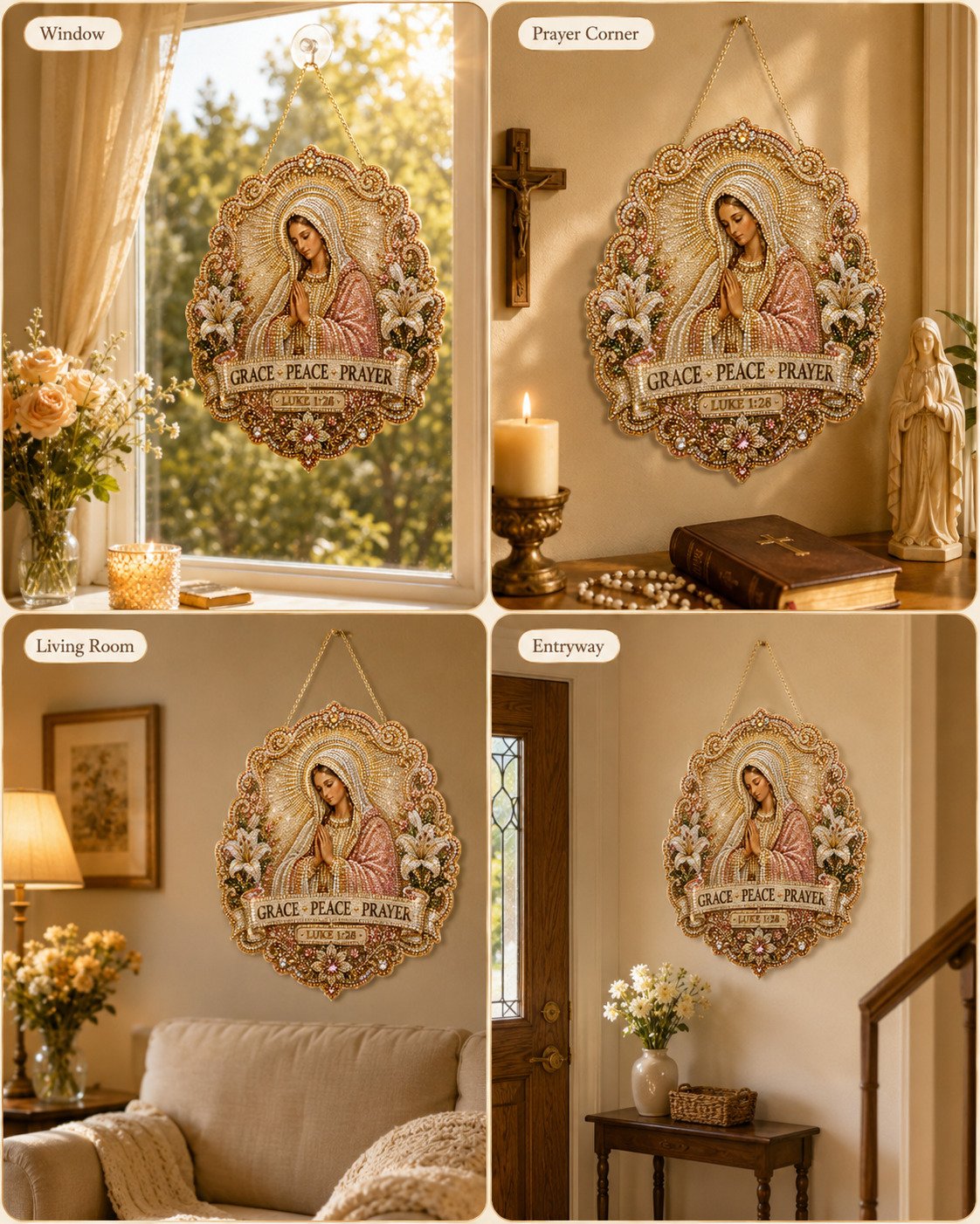 🙏✝️Christian Diamond Art Hanging Ornament Kit