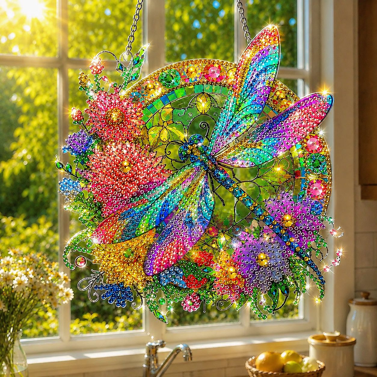 ☀️LAST DAY 70% OFF🌈 - Hummingbird Diamond Art Hanging Ornament Kit