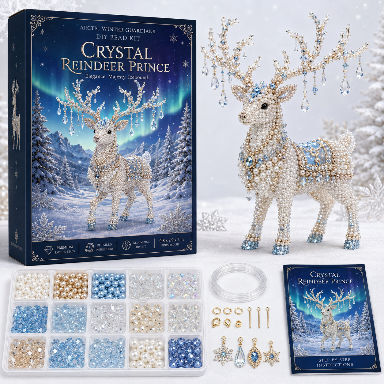 Arctic Winter Guardians DIY Bead Kit Collection – Build Your Own Crystal Mythical Creature