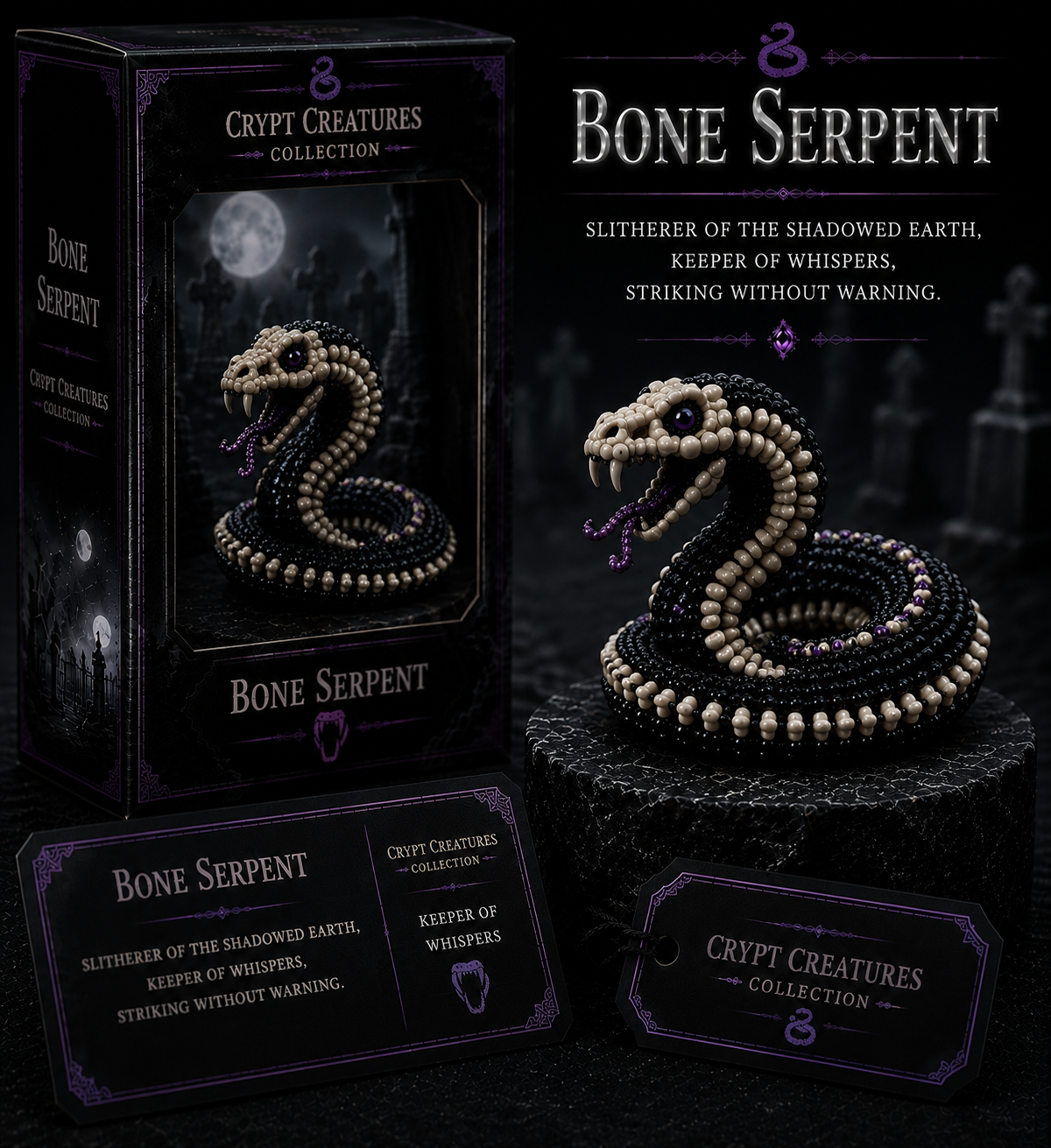 🔥LAST DAY：BUY 3 GET 1 FREE 🐈‍⬛ Create Your Own Crypt Creatures – 12 Dark Fantasy Collectibles!