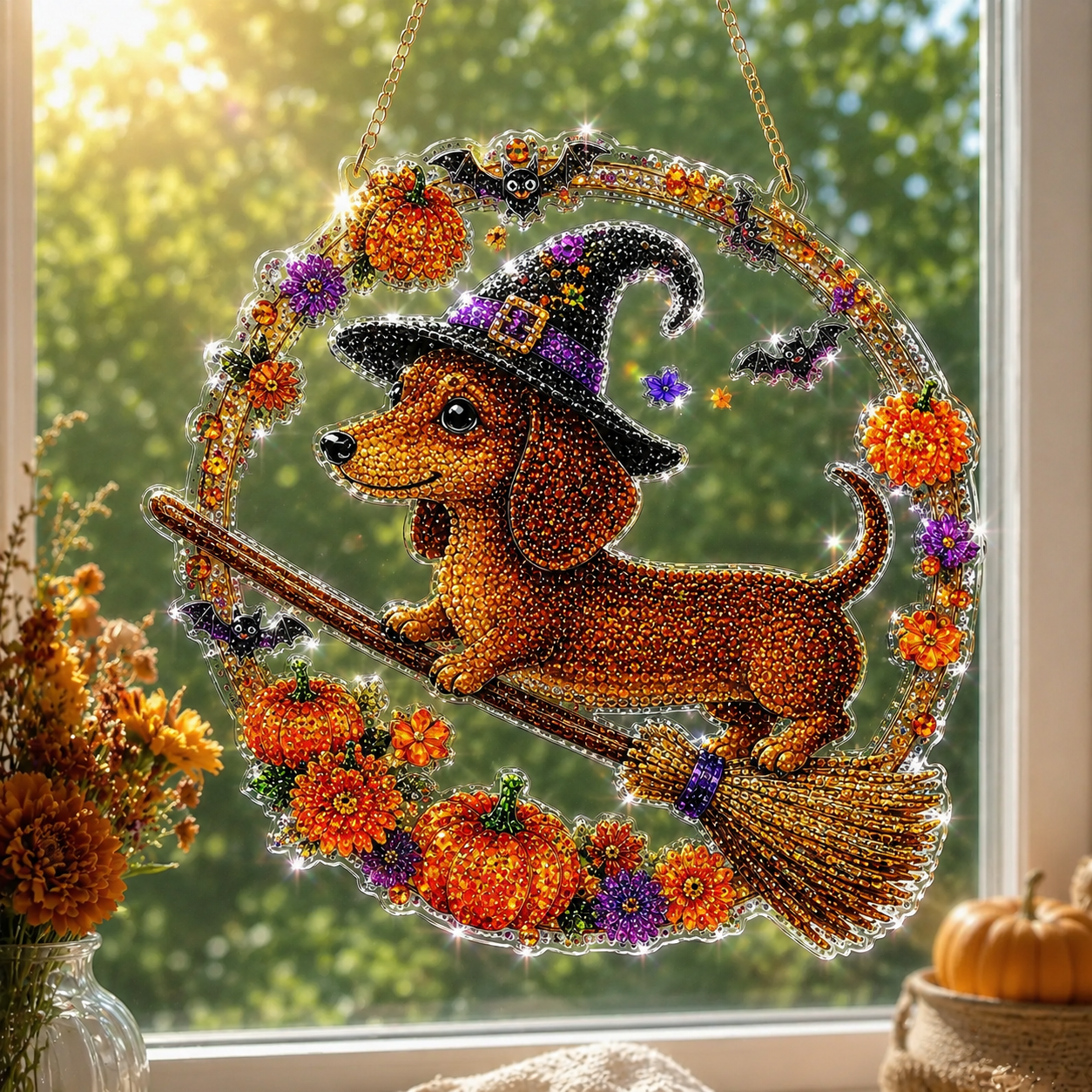 ☀️LAST DAY 70% OFF🌈 - Hummingbird Diamond Art Hanging Ornament Kit