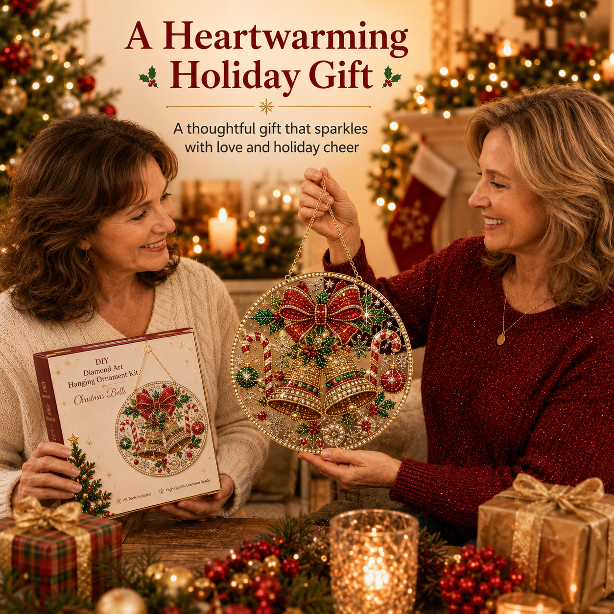 🔥Limited time 70% OFF - 🎅✨Christmas Suncatcher Diamond Art Hanging Ornament Kit – Sparkling DIY Window Ornament