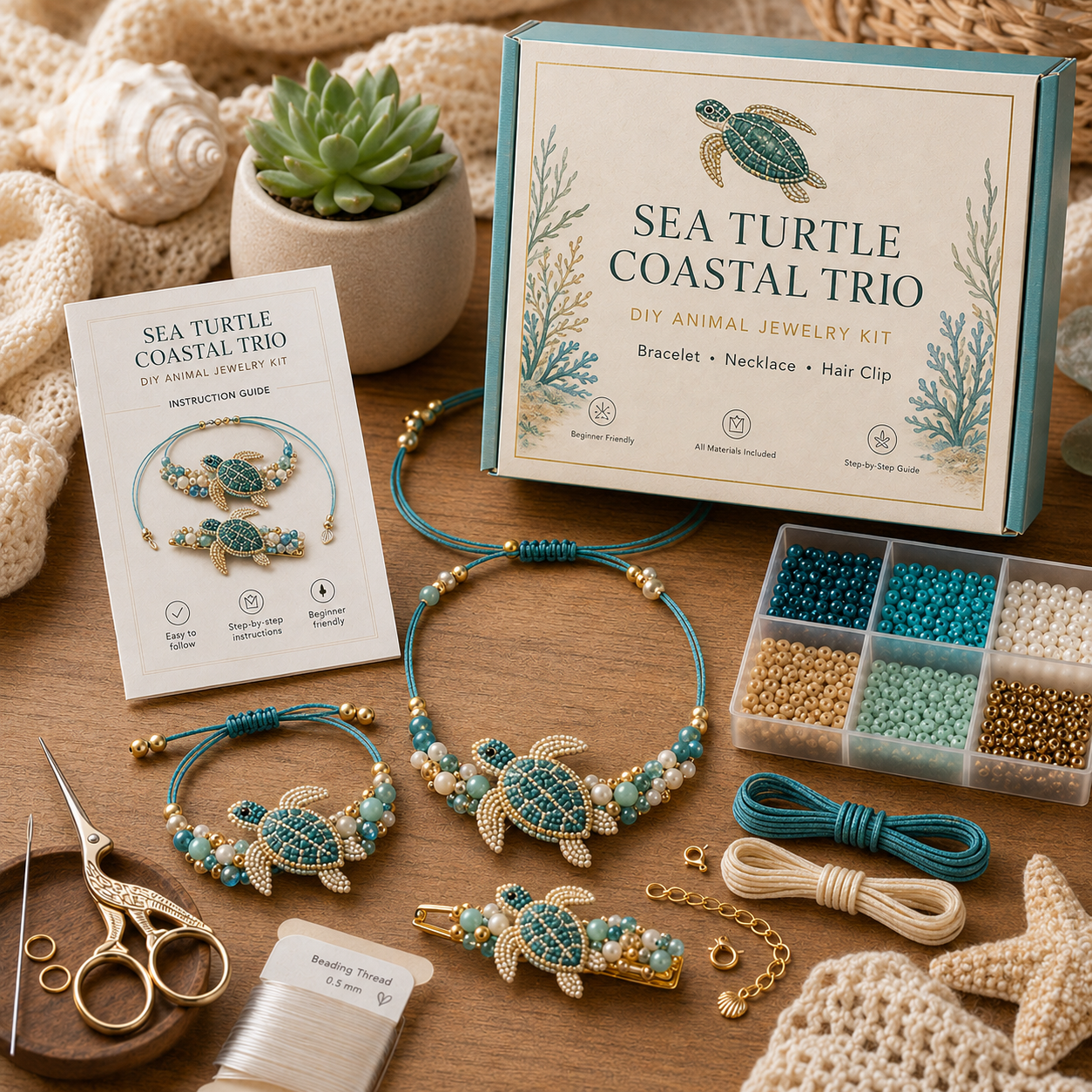 DIY Animal Beaded Jewelry Trio Kit 🧵