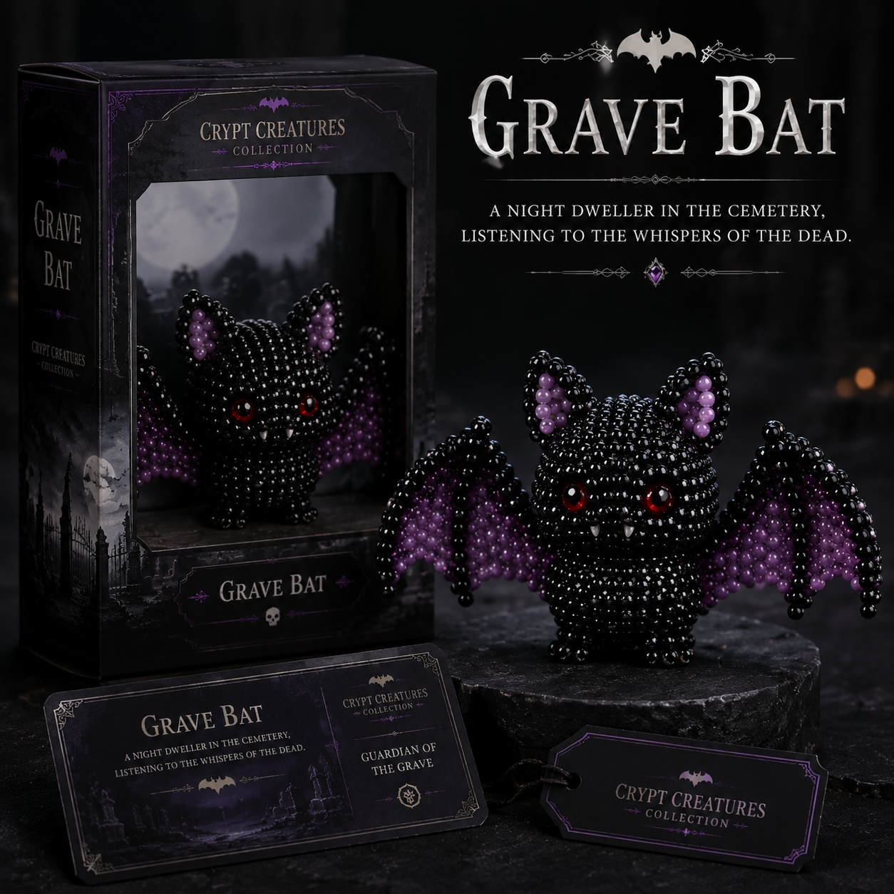 🔥LAST DAY：BUY 3 GET 1 FREE 🐈‍⬛ Create Your Own Crypt Creatures – 12 Dark Fantasy Collectibles!