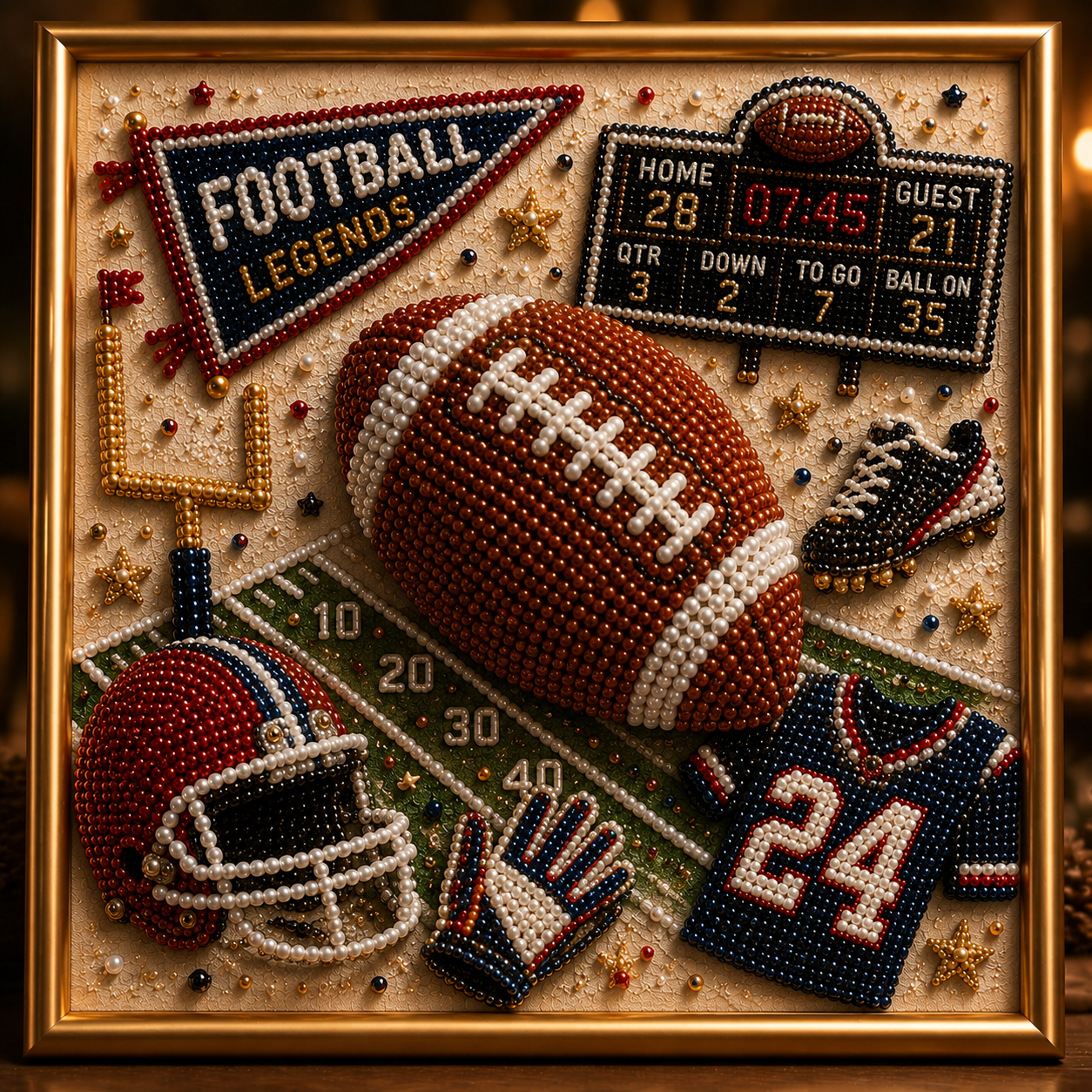🔥 LSAT DAY 75% OFF 🏆🏈 Sports Legacy™ Pearl Art Collection