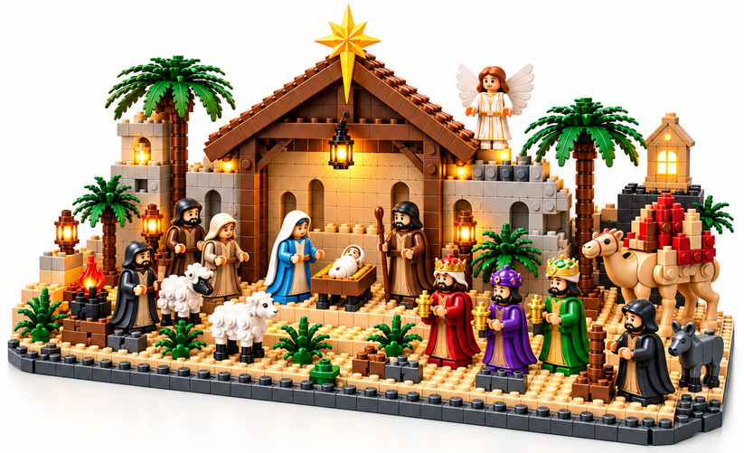 Christmas Nativity Scene Building Set