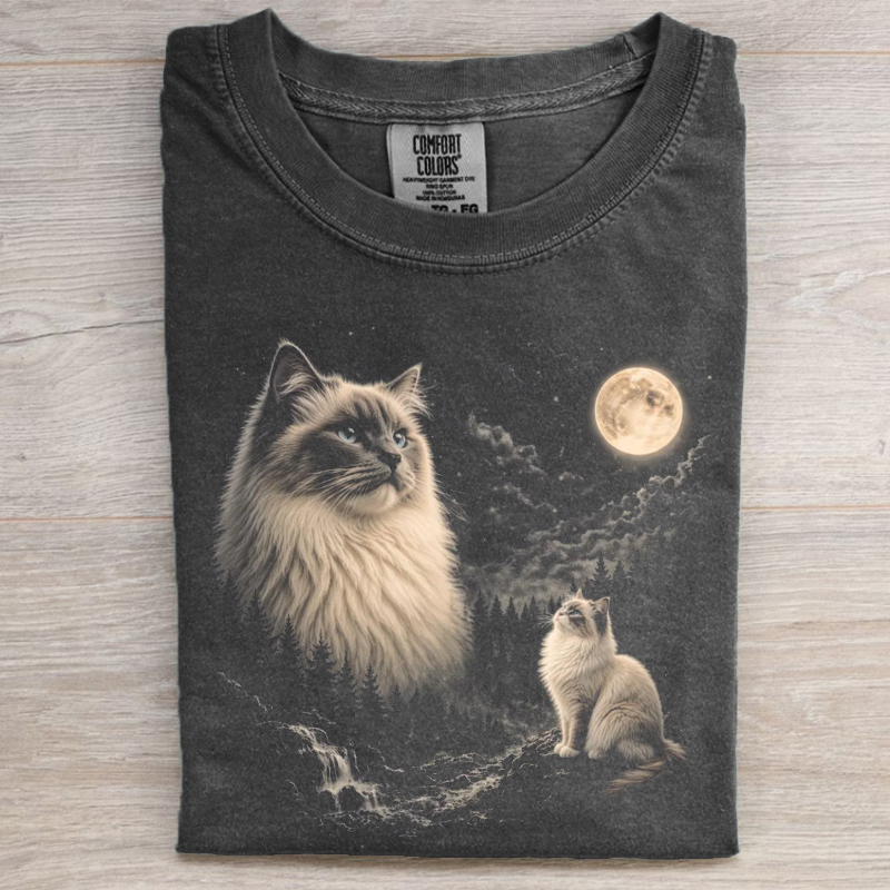 Ragdoll Howling to The Moon T-shirt-NaturexCraft