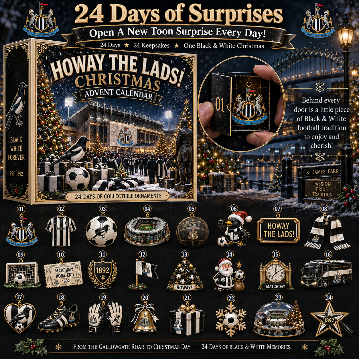 🎄 Howay the Lads! Football Christmas Advent Calendar