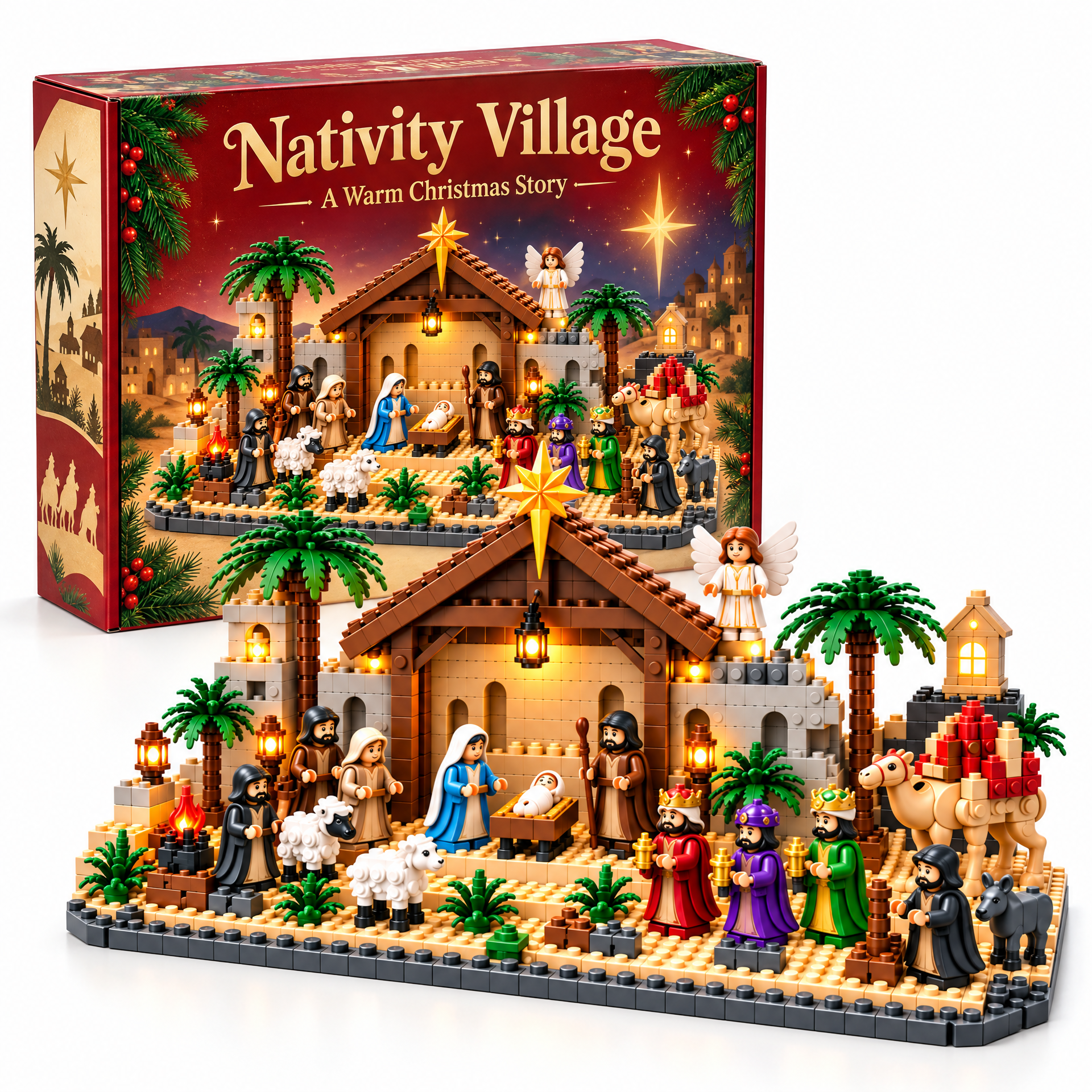 Christmas Nativity Scene Building Set