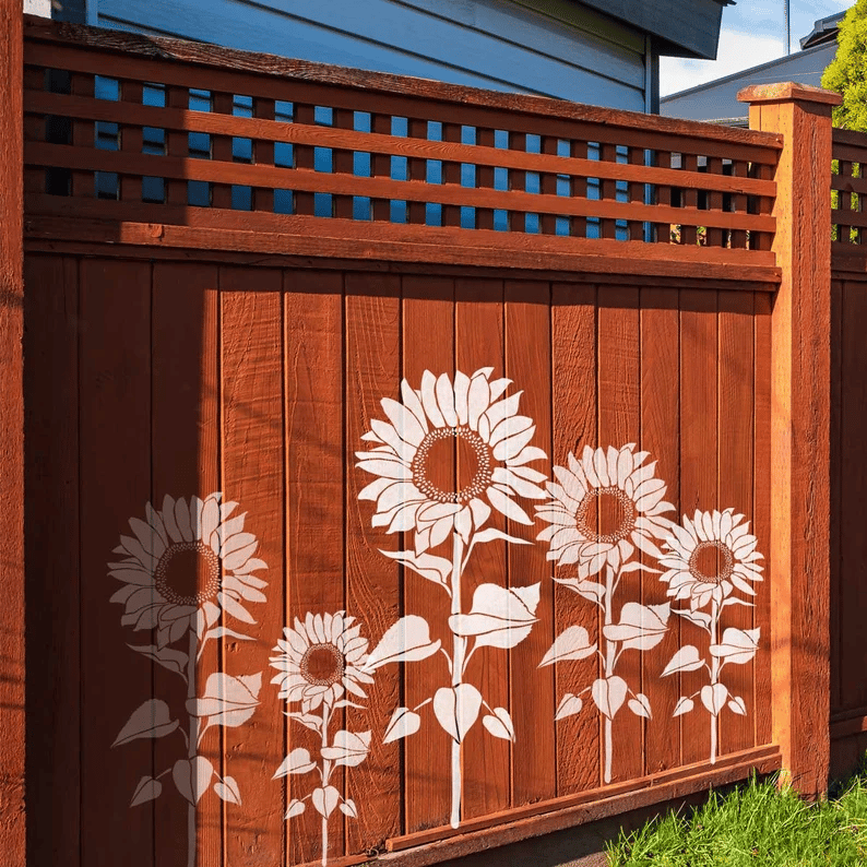 ✨LAST DAY: 49% OFF! - 💐Garden Fence Large Flower Stencils🌻DIY Decoration