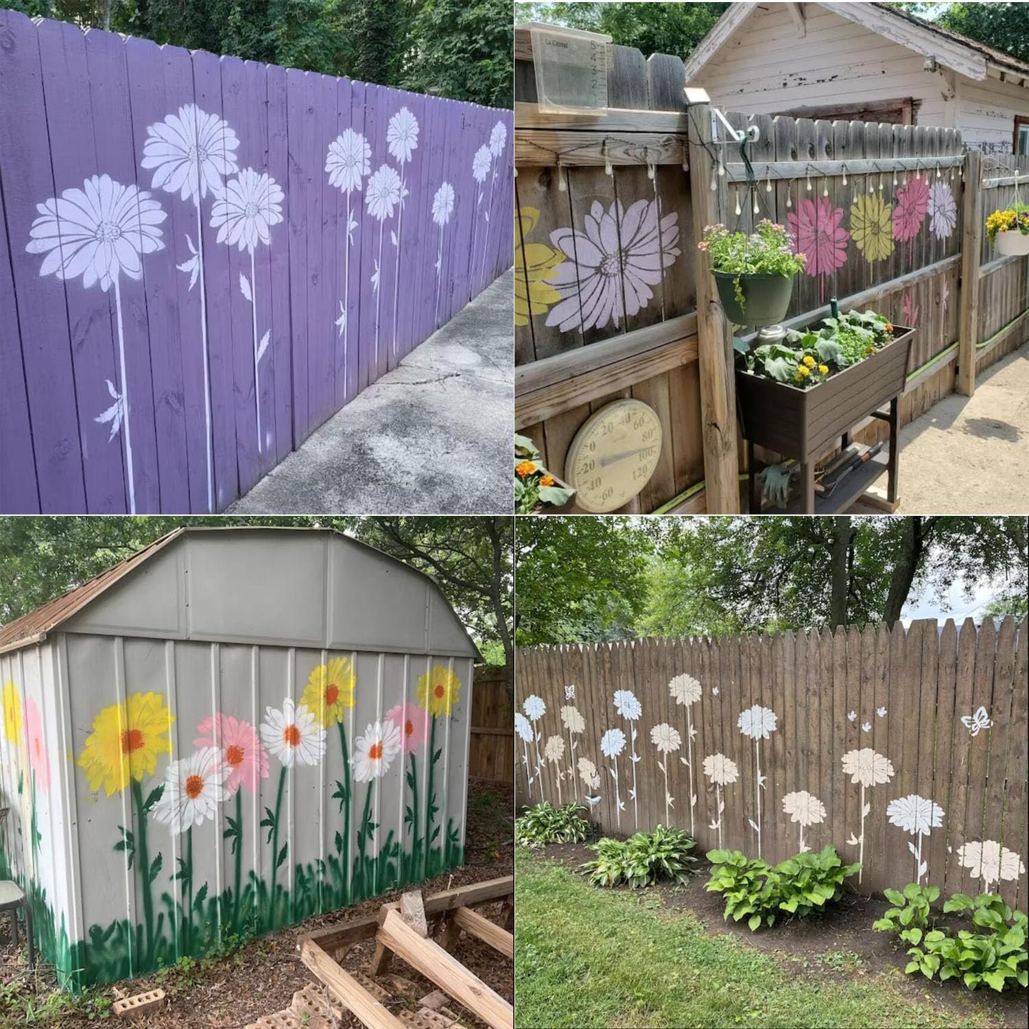 ✨LAST DAY: 49% OFF! - 💐Garden Fence Large Flower Stencils🌻DIY Decoration