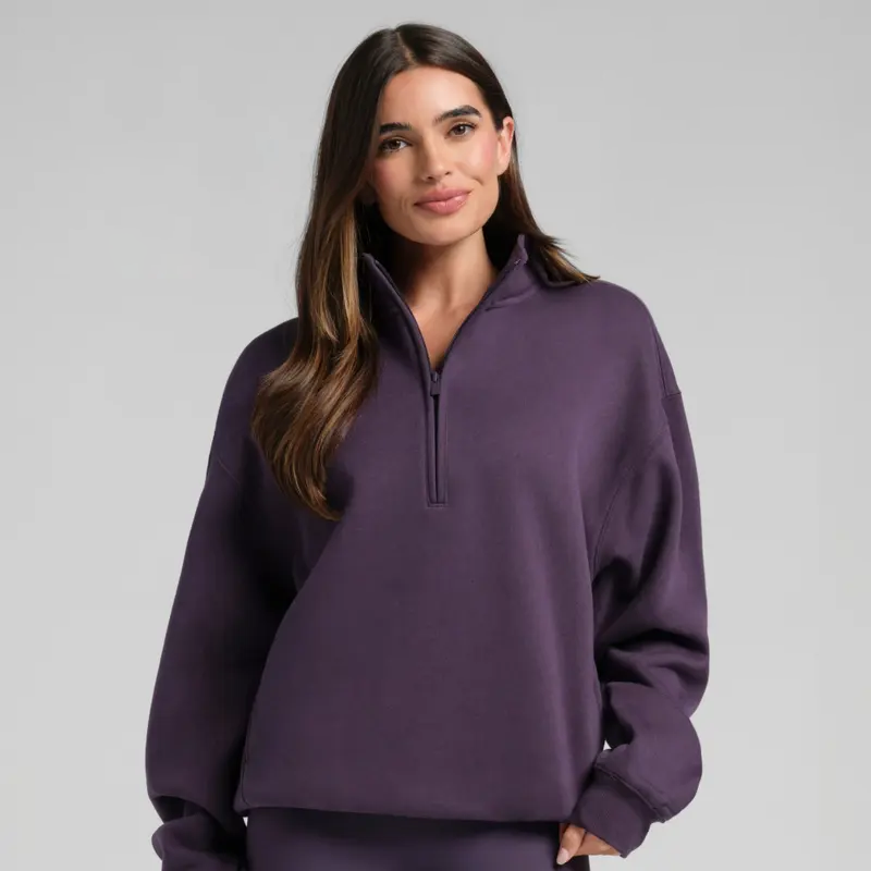 Women’s Quarter-Zip Mock Neck Sweatshirt
