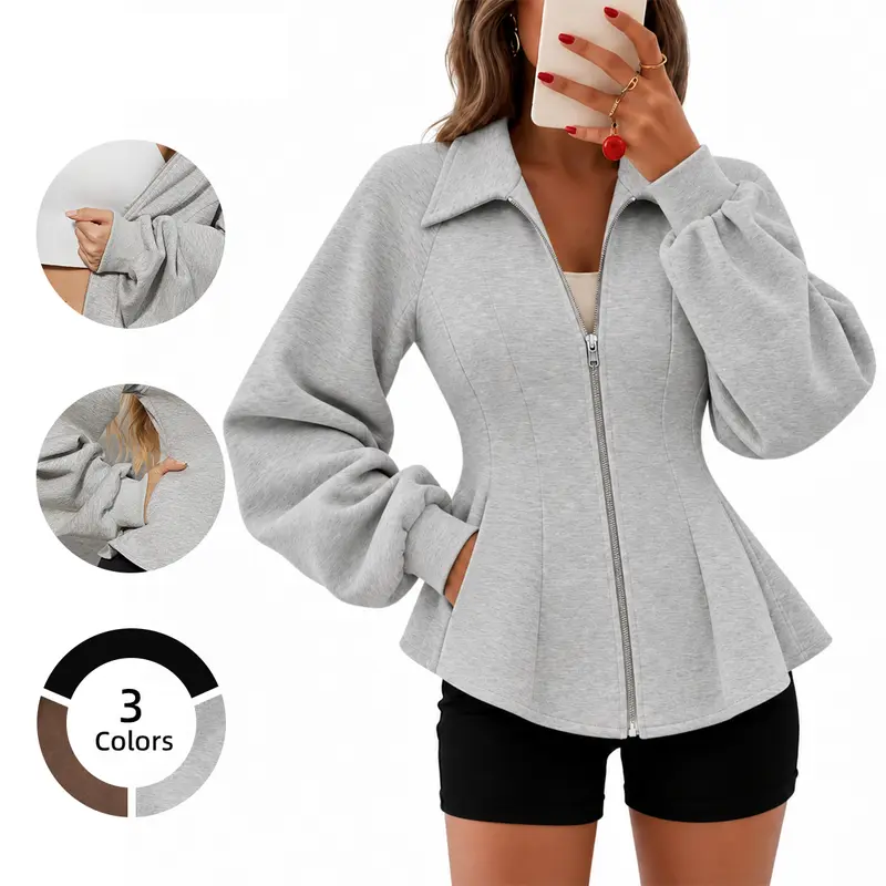 Women's Sculptural Corset Zip-Up Jacket