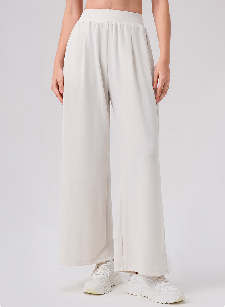 Women’s Wide-Leg Sports Trousers – Relaxed Straight-Leg Cropped Trousers for Fitness, Casual & Outdoor Wear
