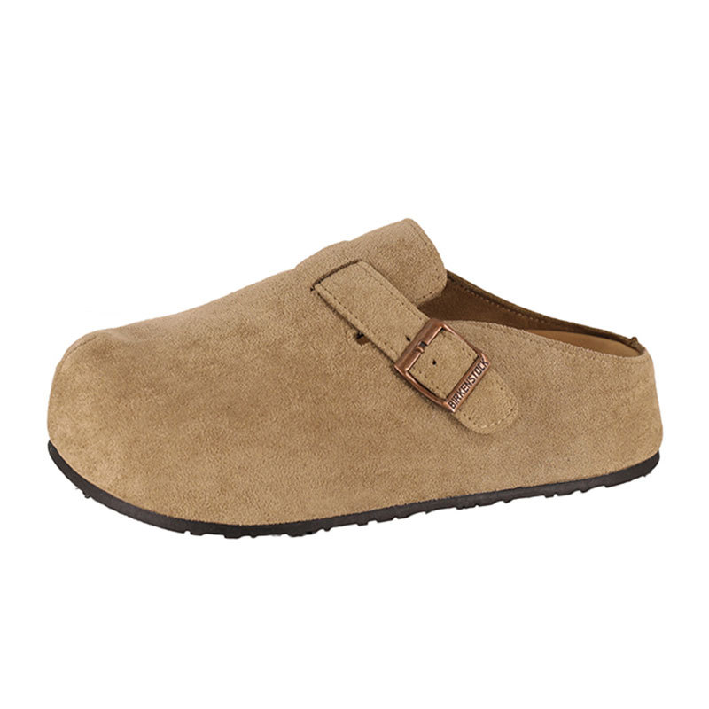 OLYRA Genuine Suede Slingback Clogs for Women | Genuine Leather Casual Shoes for Women with Memory Foam Cushioned Insoles, Adjustable  Strap