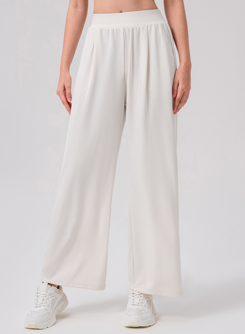 Women’s Wide-Leg Sports Trousers – Relaxed Straight-Leg Cropped Trousers for Fitness, Casual & Outdoor Wear