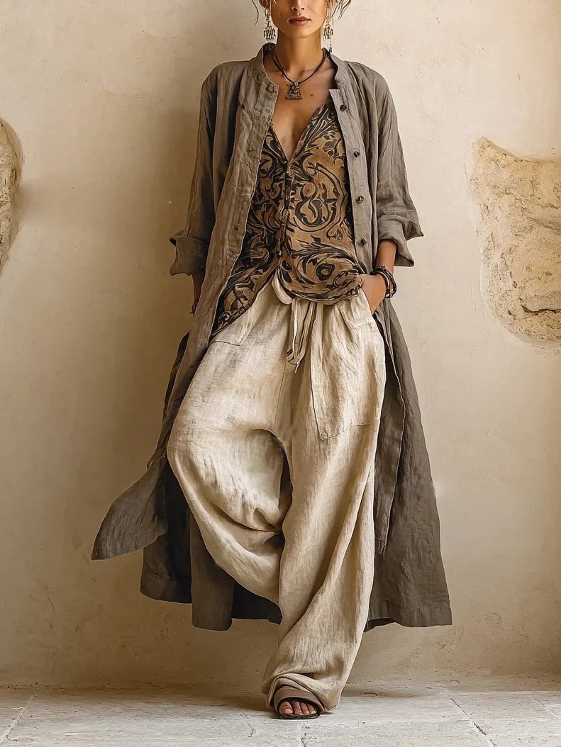 Plus Size Fall New Arrivals — Outerwear, Lined Top & Pants 3-Piece Set