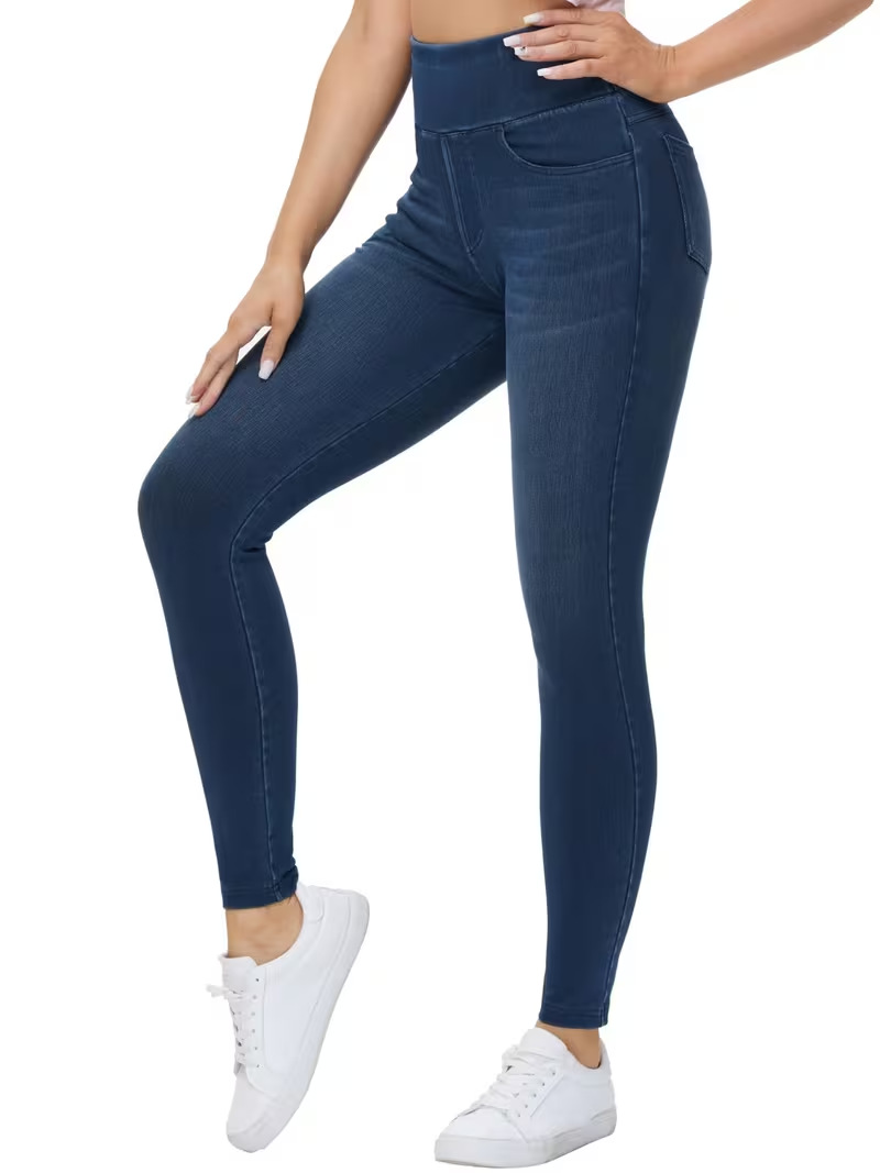 LADIES 360 STRETCHY WIDE LEG HIGH WAIST COTTON JEANS BREATHABLE COTTON SUPER STRTETCH FITS 3 SIZES FROM SIZE 8-24 PLUS SIZE LADIES JEANS