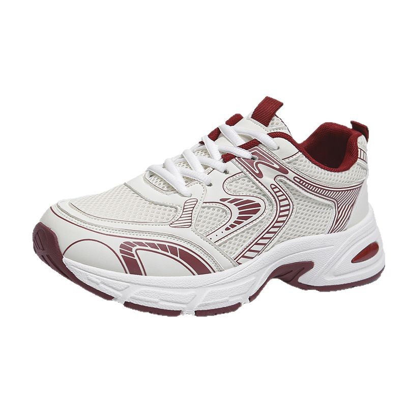 Women's White Full-Mesh Platform Sneakers