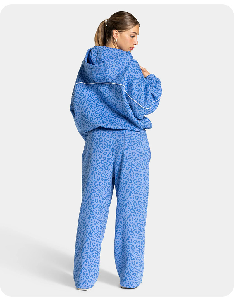 Women’s New Leopard Print Hooded Sportswear Set – Quick-Dry, Breathable & Relaxed 