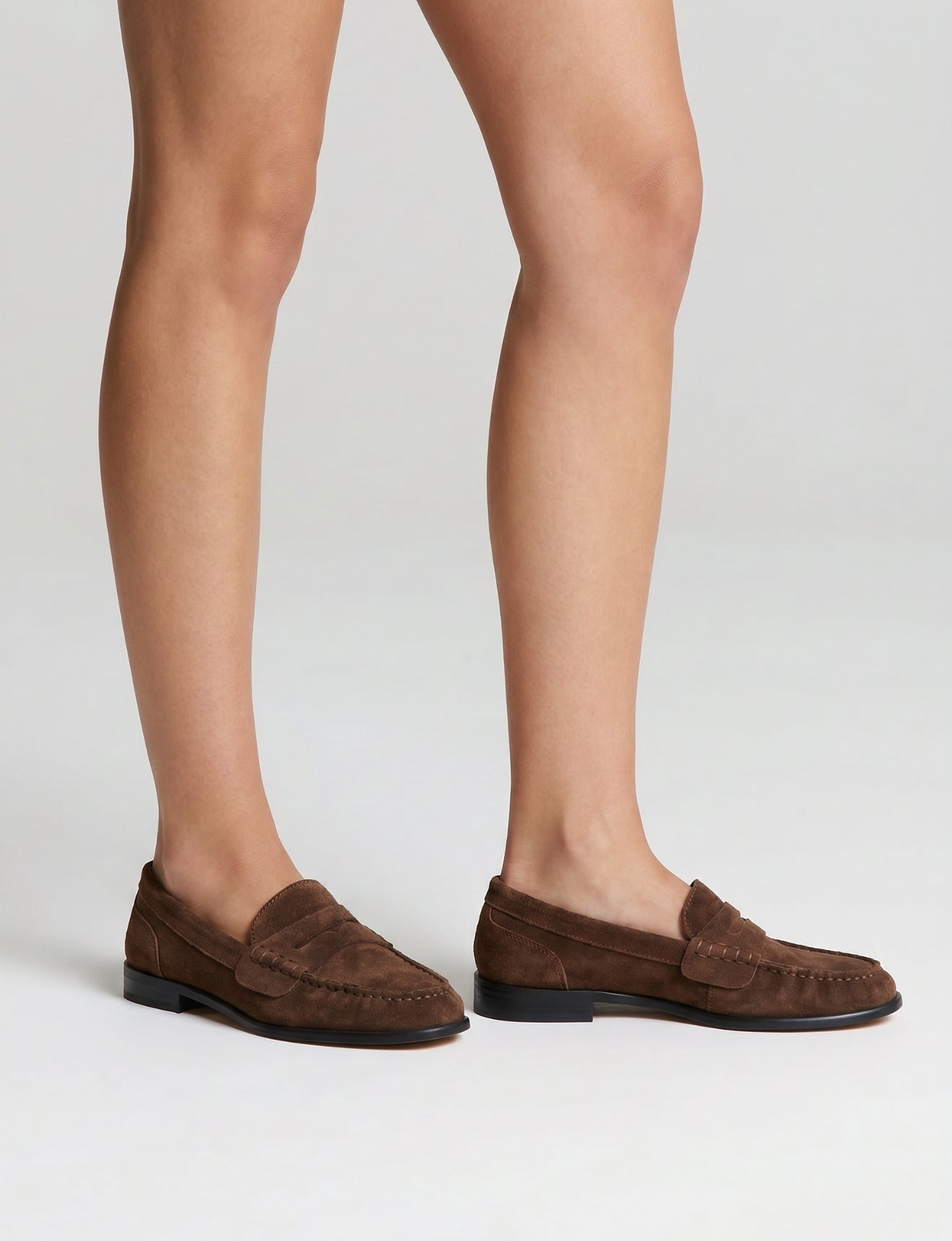 OLYRA Loafers - Chocolate Brown Suede