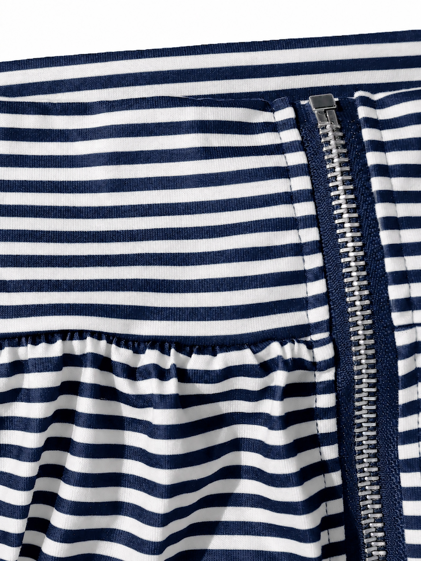 Women’s Autumn Two-Piece Set – Striped Zip-Up Stand-Collar Cardigan & Wide-Leg Trousers